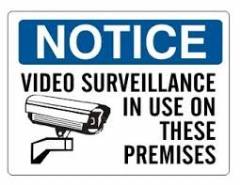 Notice Video Surveillance 10x14"