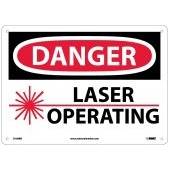 Laser Operating W/ Symbol Sign 10x14"