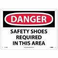 Danger Safety Shoes Requried 10x14
