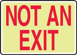 Glow In Dark Not An Exit Decal