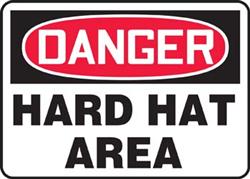 Danger Hard Hat Area - Vinyl Sign