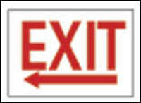 Exit Sign W/left Arrow 10X14"