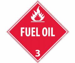 11x11" Fuel Oil Dot Vehicle Placard
