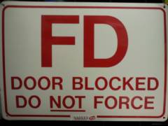 Fd Door Blocked Do Not Force
