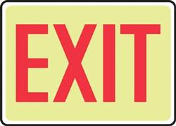 Exit Sign 7" X 10" Plastic