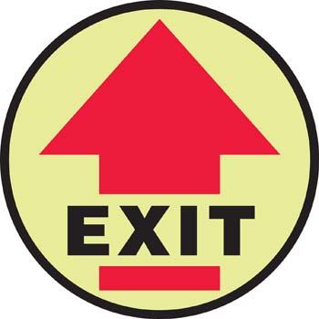 Exit Floor Sign 8"