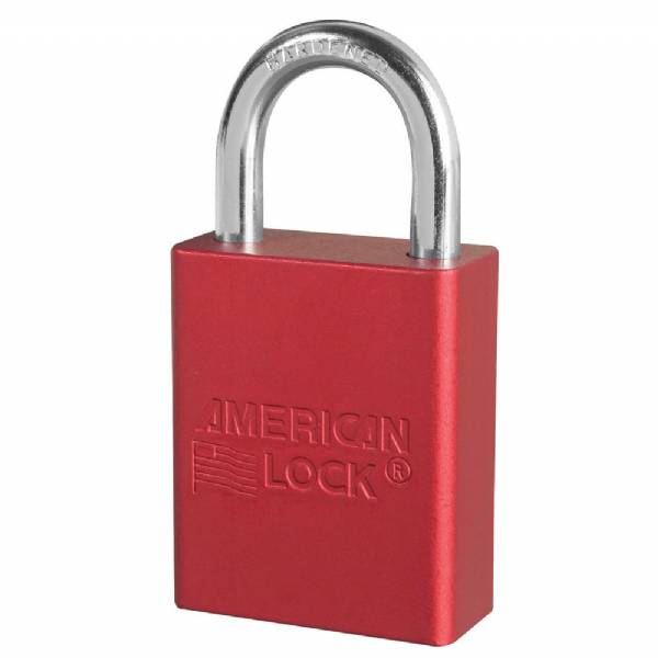 AMERICAN LOCK ALUMINUM PADLOCK - 1" SHACKLE, RED