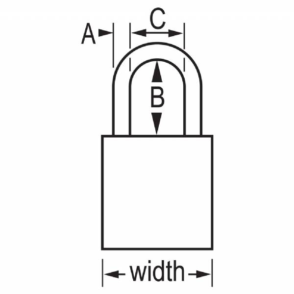 AMERICAN LOCK ALUMINUM PADLOCK - 1" SHACKLE, RED #2