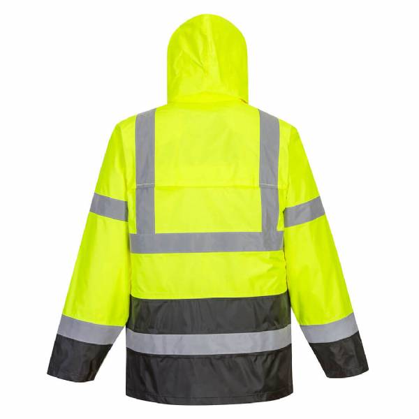 Class 3 Hi-Vis Contrast Rain Traffic Jacket Yellow/Black bottom #2